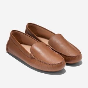 Cole Haan Tan Emmie Driver Leather Loafers